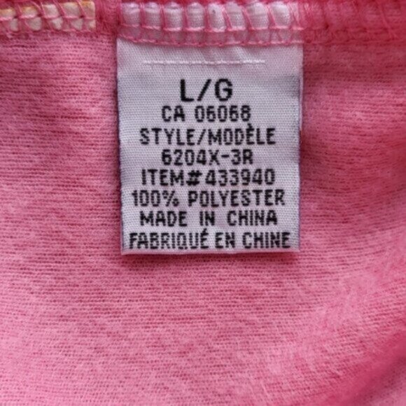 Vintage Pink Embroidered Fleece Vest Sz Large - Picture 9 of 9